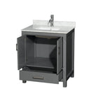Sheffield 30" Free Standing Single Basin Vanity Set with Cabinet and Marble Vanity Top - image 8