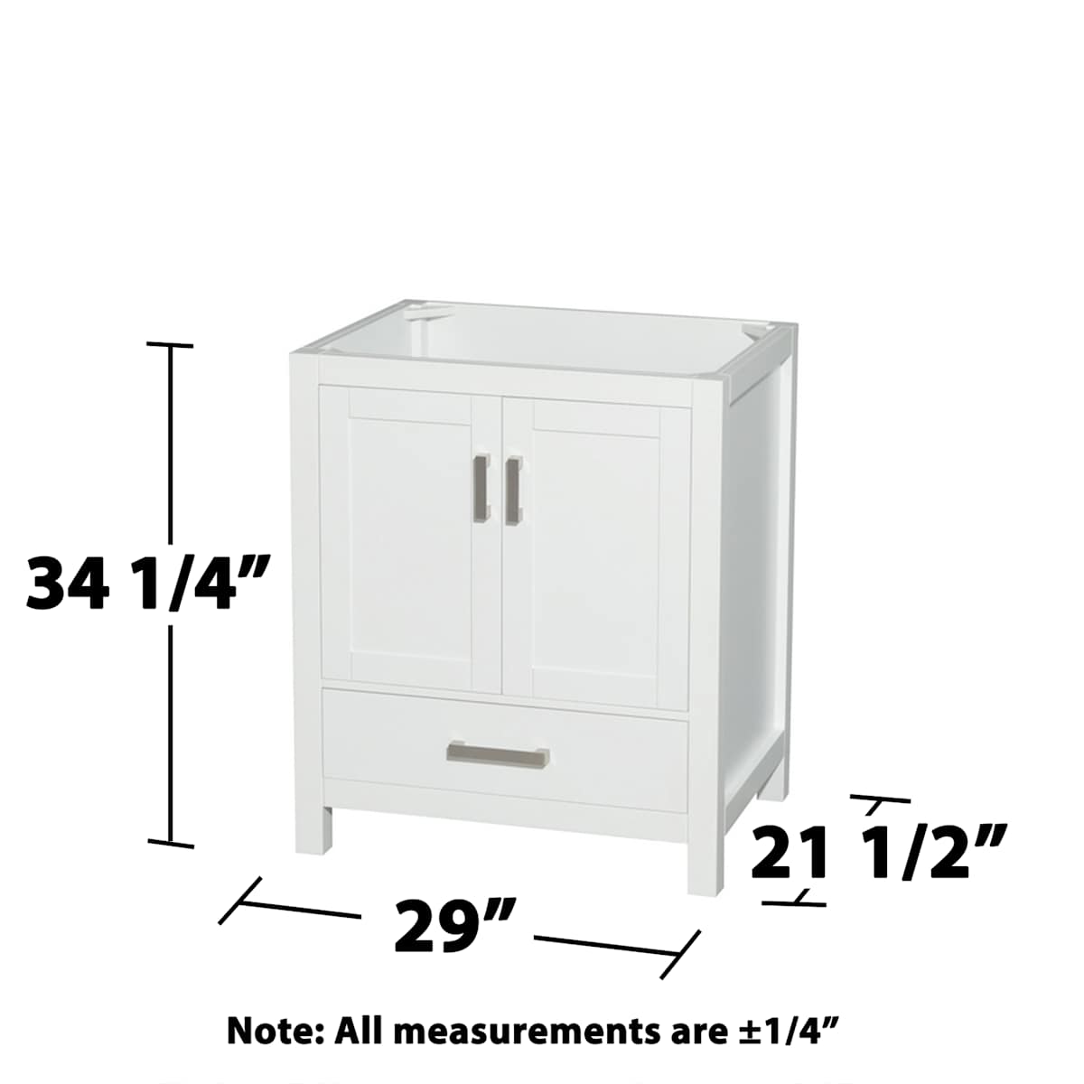Sheffield 30" Single Free Standing Vanity Cabinet - Less Vanity Top - image 3
