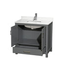 Sheffield 36" Free Standing Single Basin Vanity Set with Cabinet and Quartz Vanity Top - image 11