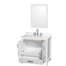 Sheffield 36" Free Standing Single Basin Vanity Set with Cabinet, Quartz Vanity Top, and Framed Mirror - image 12