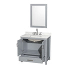 Sheffield 36" Free Standing Single Basin Vanity Set with Cabinet, Quartz Vanity Top, and Framed Mirror - image 19