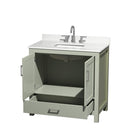 Sheffield 36" Free Standing Single Basin Vanity Set with Cabinet and Quartz Vanity Top - image 10
