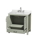 Sheffield 36" Free Standing Single Basin Vanity Set with Cabinet and Quartz Vanity Top - image 11