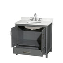 Sheffield 36" Free Standing Single Basin Vanity Set with Cabinet and Quartz Vanity Top - image 13