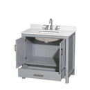 Sheffield 36" Free Standing Single Basin Vanity Set with Cabinet and Quartz Vanity Top - image 15