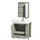 Sheffield 36" Free Standing Single Basin Vanity Set with Cabinet, Cultured Marble Vanity Top, and Medicine Cabinet - image 12