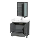 Sheffield 36" Free Standing Single Basin Vanity Set with Cabinet, Cultured Marble Vanity Top, and Medicine Cabinet - image 13