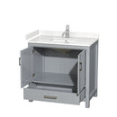 Sheffield 36" Free Standing Single Basin Vanity Set with Cabinet and Cultured Marble Vanity Top - image 2