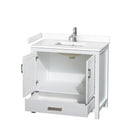 Sheffield 36" Free Standing Single Basin Vanity Set with Cabinet and Cultured Marble Vanity Top - image 7
