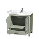 Sheffield 36" Free Standing Single Basin Vanity Set with Cabinet and Cultured Marble Vanity Top - image 9