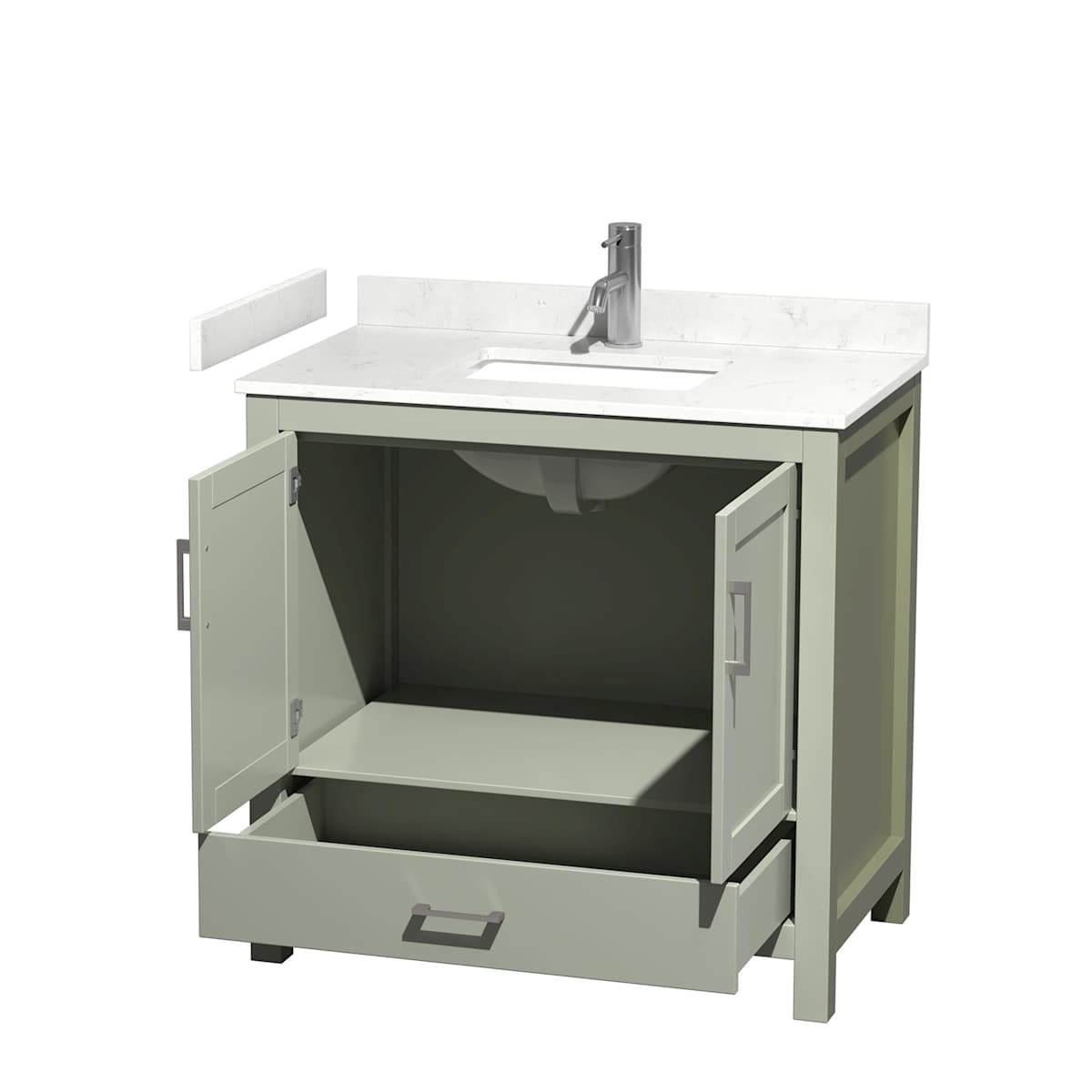 Sheffield 36" Free Standing Single Basin Vanity Set with Cabinet and Cultured Marble Vanity Top - image 10