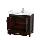 Sheffield 36" Free Standing Single Basin Vanity Set with Cabinet and Cultured Marble Vanity Top - image 13