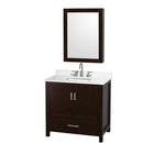Sheffield 36" Free Standing Single Basin Vanity Set with Cabinet, Quartz Vanity Top, and Medicine Cabinet - image 1