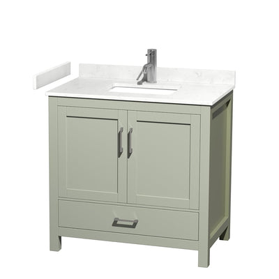 Sheffield 36" Free Standing Single Basin Vanity Set with Cabinet and Cultured Marble Vanity Top - image 1