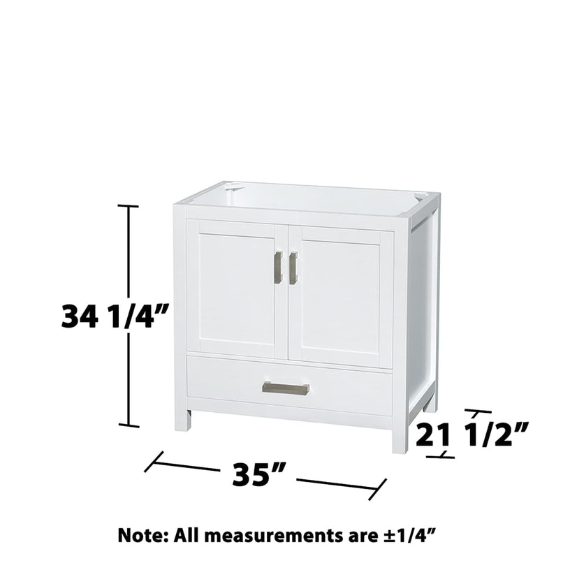 Sheffield 36" Single Free Standing Vanity Cabinet - Less Vanity Top - image 8