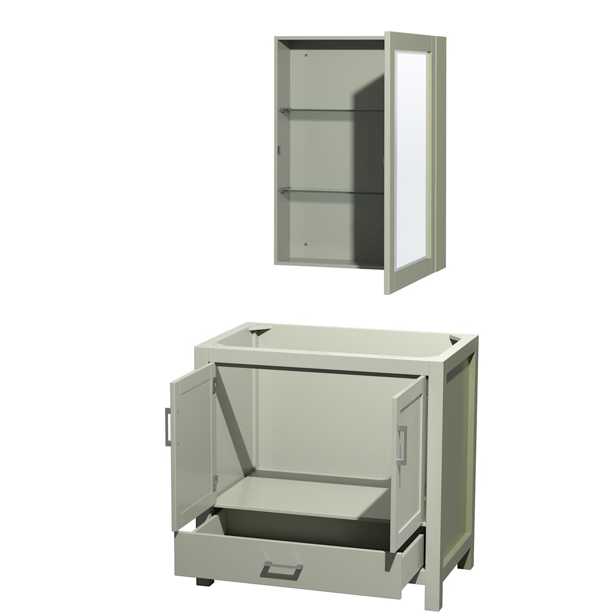 Sheffield 36" Single Free Standing Vanity Cabinet - Less Vanity Top - image 13