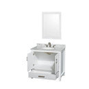 Sheffield 36" Free Standing Single Basin Vanity Set with Cabinet, Marble Vanity Top, and Framed Mirror - image 9