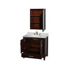 Sheffield 36" Free Standing Single Basin Vanity Set with Cabinet, Marble Vanity Top, and Medicine Cabinet - image 15