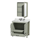 Sheffield 36" Free Standing Single Basin Vanity Set with Cabinet, Marble Vanity Top, and Medicine Cabinet - image 18