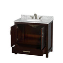 Sheffield 36" Free Standing Single Basin Vanity Set with Cabinet and Marble Vanity Top - image 10