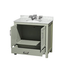 Sheffield 36" Free Standing Single Basin Vanity Set with Cabinet and Marble Vanity Top - image 13