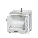 Sheffield 36" Free Standing Single Basin Vanity Set with Cabinet and Marble Vanity Top - image 7