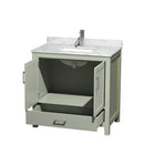 Sheffield 36" Free Standing Single Basin Vanity Set with Cabinet and Marble Vanity Top - image 13