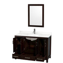 Sheffield 48" Free Standing Single Basin Vanity Set with Cabinet, Quartz Vanity Top, and Framed Mirror - image 6