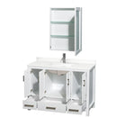 Sheffield 48" Free Standing Single Basin Vanity Set with Cabinet, Quartz Vanity Top, and Medicine Cabinet - image 8