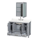Sheffield 48" Free Standing Single Basin Vanity Set with Cabinet, Quartz Vanity Top, and Medicine Cabinet - image 14