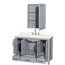 Sheffield 48" Free Standing Single Basin Vanity Set with Cabinet, Quartz Vanity Top, and Medicine Cabinet - image 15