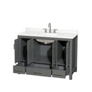 Sheffield 48" Free Standing Single Basin Vanity Set with Cabinet and Quartz Vanity Top - image 11