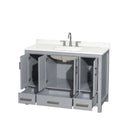 Sheffield 48" Free Standing Single Basin Vanity Set with Cabinet and Quartz Vanity Top - image 13