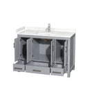 Sheffield 48" Free Standing Single Basin Vanity Set with Hardwood Cabinet and Cultured Marble Vanity Top - image 2