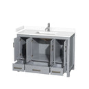 Sheffield 48" Free Standing Single Basin Vanity Set with Hardwood Cabinet and Cultured Marble Vanity Top - image 5