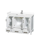 Sheffield 48" Free Standing Single Basin Vanity Set with Hardwood Cabinet and Cultured Marble Vanity Top - image 7