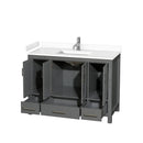 Sheffield 48" Free Standing Single Basin Vanity Set with Hardwood Cabinet and Cultured Marble Vanity Top - image 9