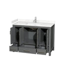 Sheffield 48" Free Standing Single Basin Vanity Set with Hardwood Cabinet and Cultured Marble Vanity Top - image 10