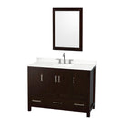 Sheffield 48" Free Standing Single Basin Vanity Set with Cabinet, Quartz Vanity Top, and Framed Mirror - image 1