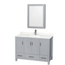 Sheffield 48" Free Standing Single Basin Vanity Set with Cabinet, Quartz Vanity Top, and Medicine Cabinet - image 1