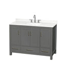 Sheffield 48" Free Standing Single Basin Vanity Set with Cabinet and Quartz Vanity Top - image 1