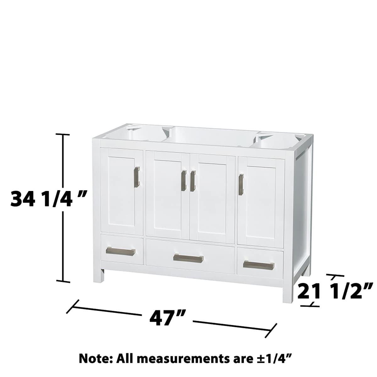 Sheffield 47" Single Free Standing Vanity Cabinet Only - Less Vanity Top - image 7