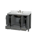 Sheffield 48" Free Standing Single Basin Vanity Set with Cabinet and Marble Vanity Top - image 4