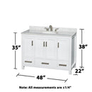 Sheffield 48" Free Standing Single Basin Vanity Set with Cabinet and Marble Vanity Top - image 9