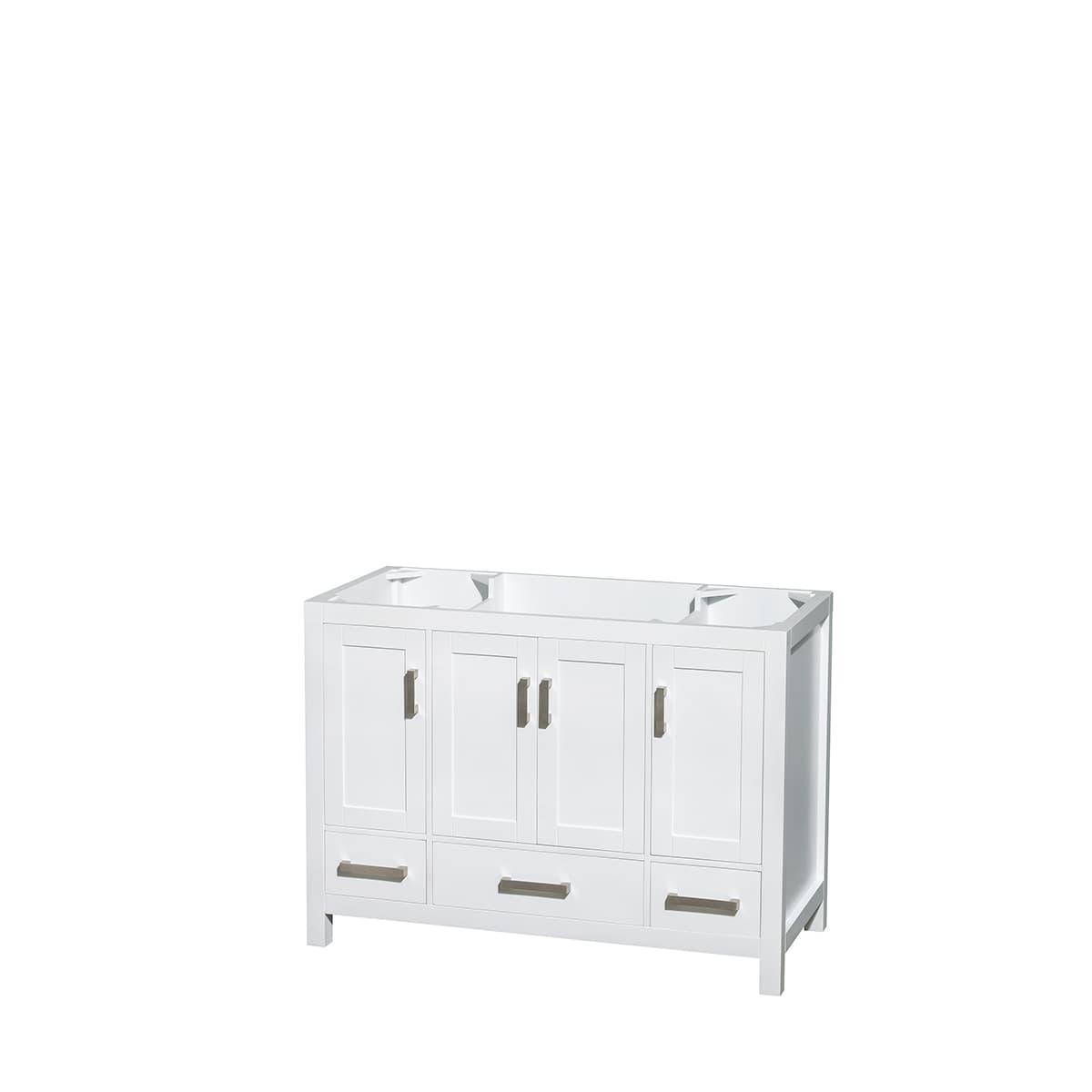 Sheffield 48" Free Standing Single Basin Vanity Set with Hardwood Cabinet, Marble Vanity Top, and Framed Mirror