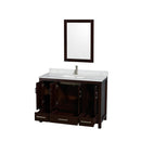 Sheffield 48" Free Standing Single Basin Vanity Set with Hardwood Cabinet, Marble Vanity Top, and Framed Mirror - image 13