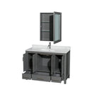 Sheffield 48" Freestanding Single Basin Vanity Set with Hardwood Cabinet, Marble Vanity Top, and Medicine Cabinet - image 5