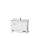 Sheffield 48" Freestanding Single Basin Vanity Set with Hardwood Cabinet, Marble Vanity Top, and Medicine Cabinet - image 11