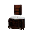Sheffield 48" Freestanding Single Basin Vanity Set with Hardwood Cabinet, Marble Vanity Top, and Medicine Cabinet - image 13