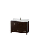 Sheffield 48" Freestanding Single Basin Vanity Set with Hardwood Cabinet, Marble Vanity Top, and Medicine Cabinet - image 14